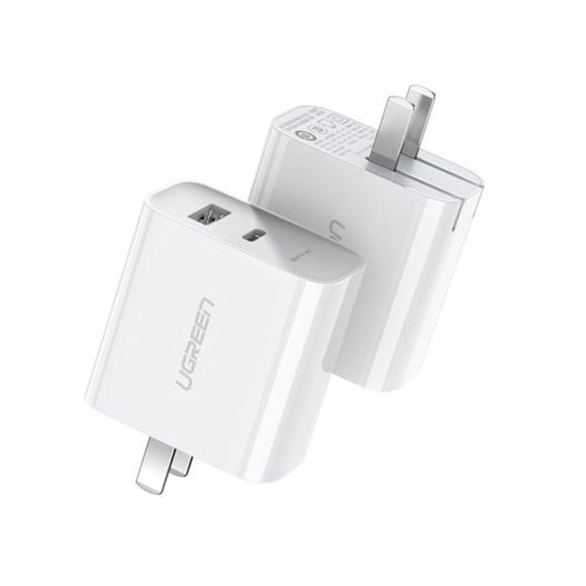 UGREEN - Cargador Pared 18W USB-C+PD&QC Blanco