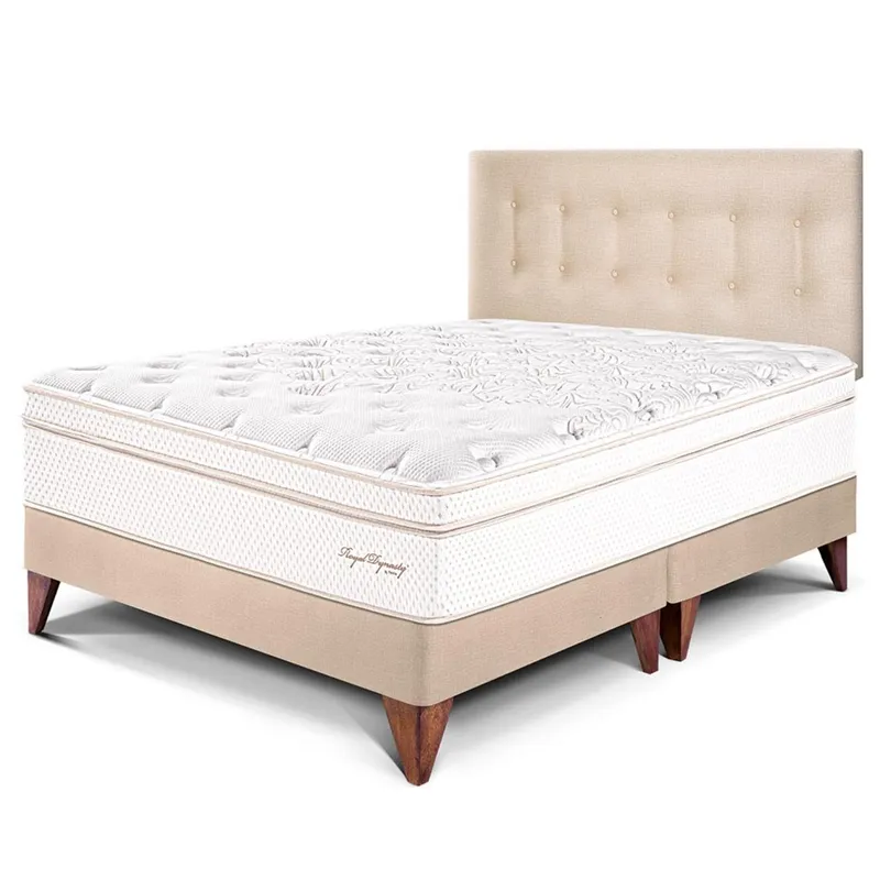 PARAISO - Dormitorio Europeo Royal Dynasty Queen + 2 Almohadas Viscoelásticas + Protector