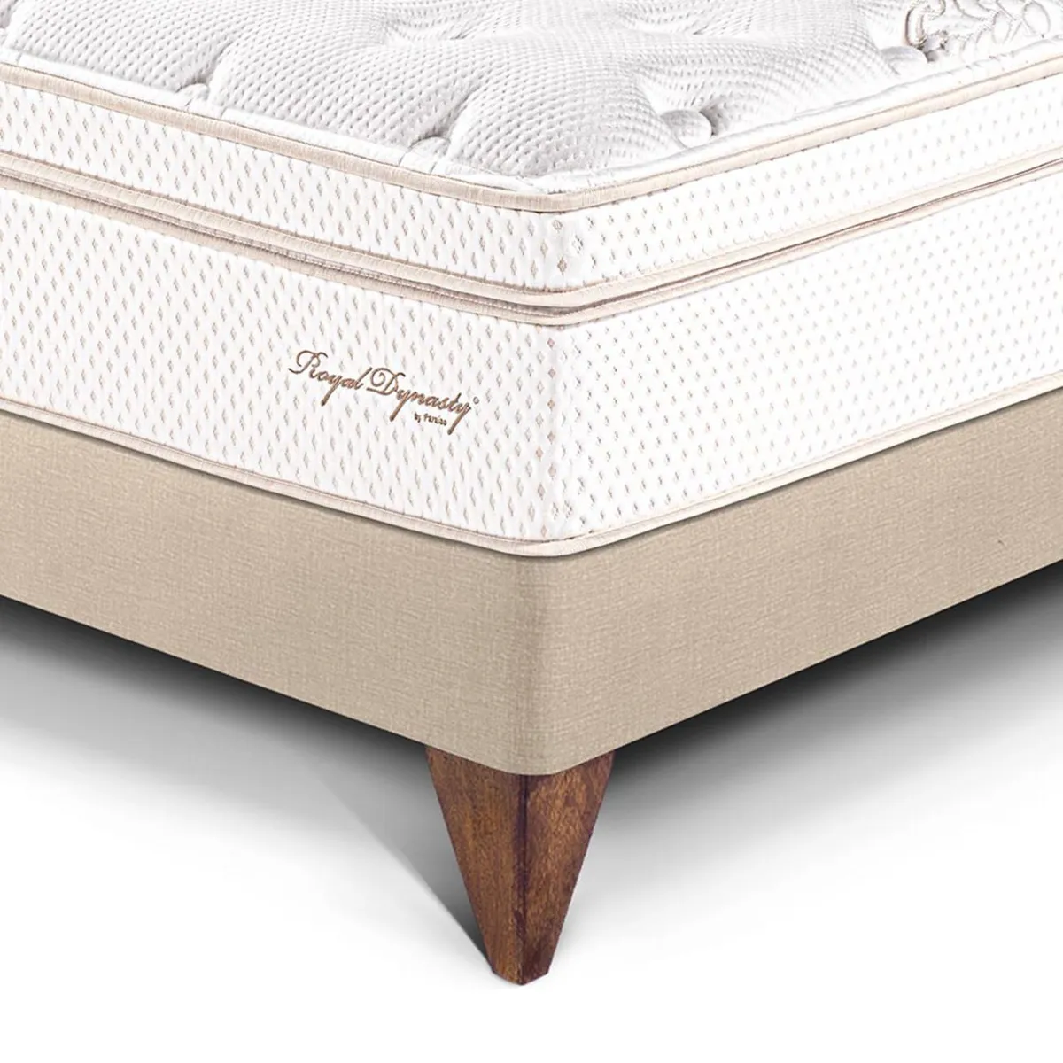 PARAISO - Dormitorio Europeo Royal Dynasty Queen + 2 Almohadas Viscoelásticas + Protector