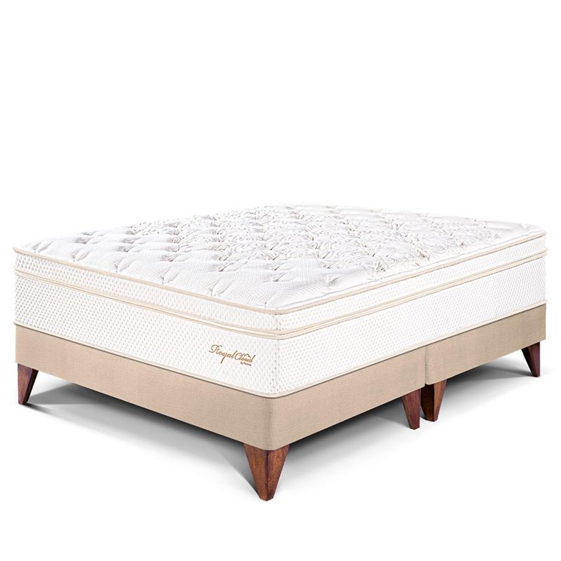 PARAISO - Cama Europea Royal Cloud King + 2 Almohadas Viscoelásticas + Protector
