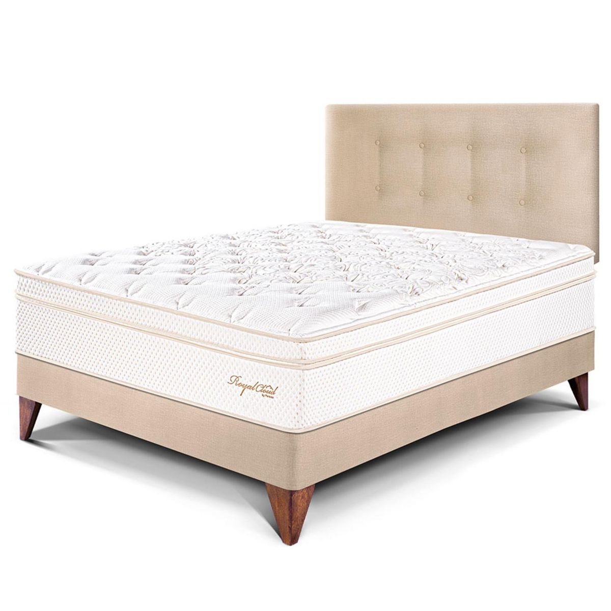PARAISO - Dormitorio Europeo Royal Cloud 1.5 Plz + 1 Almohada Viscoelástica