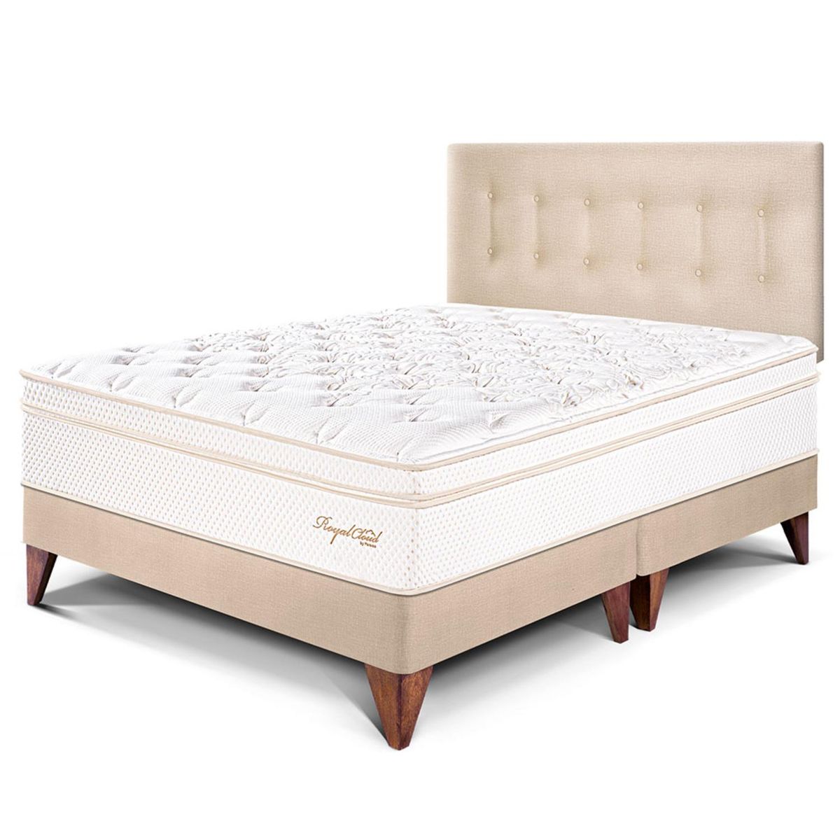 PARAISO - Dormitorio Europeo Royal Cloud Queen + 2 Almohadas Viscoelásticas + Protector