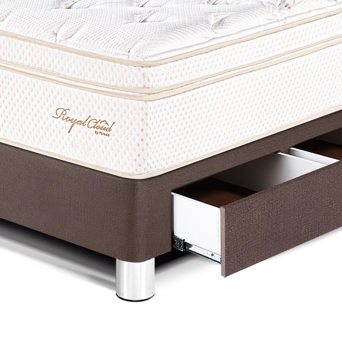 PARAISO - Dormitorio con Cajones Royal Cloud 1.5 Plz + 1 Almohada Viscoel�stica