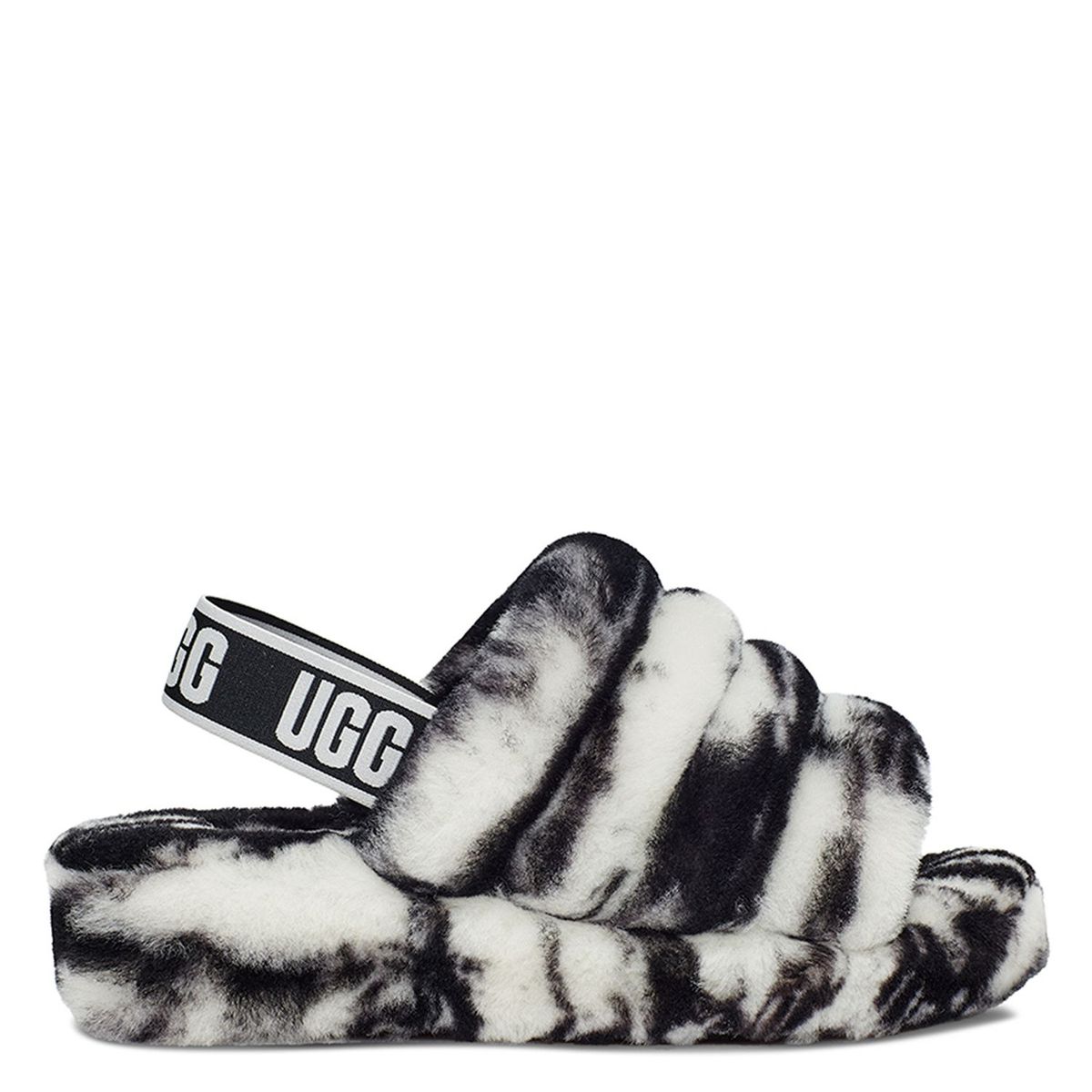 UGG - Sandalias Casual Mujer UGG W Fluff Yeah Slide Marble Black