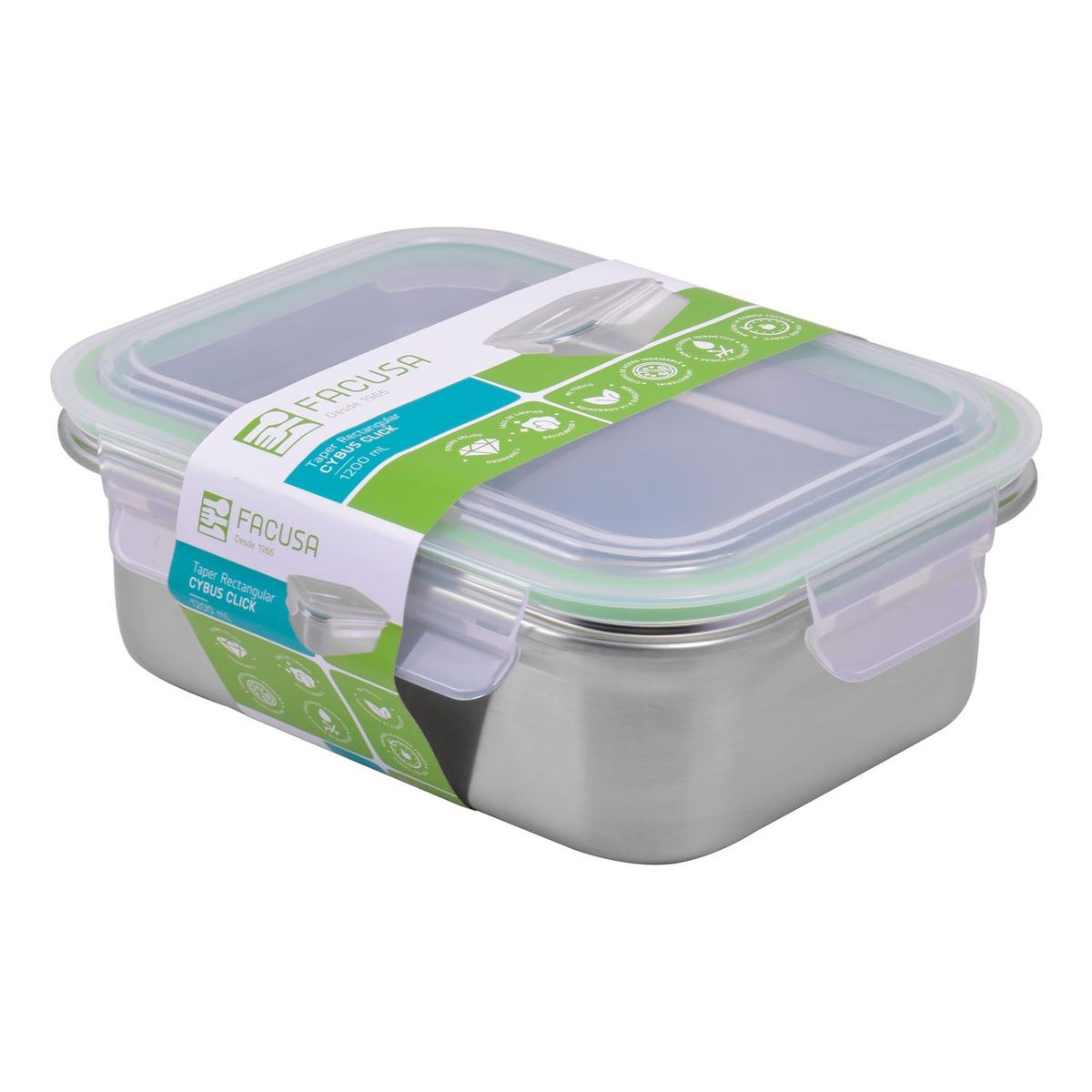 FACUSA - Taper Rectangular 1200 ml Cybus Click 