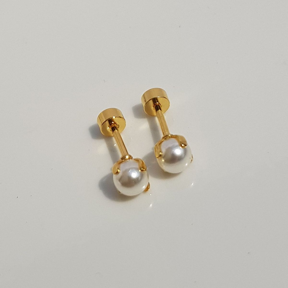 PENELOPE ACCESORIOS - Aretes Tambor Perla