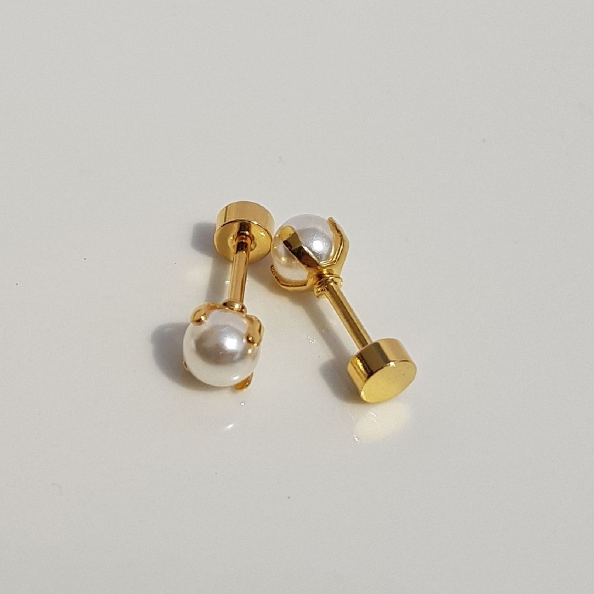 PENELOPE ACCESORIOS - Aretes Tambor Perla