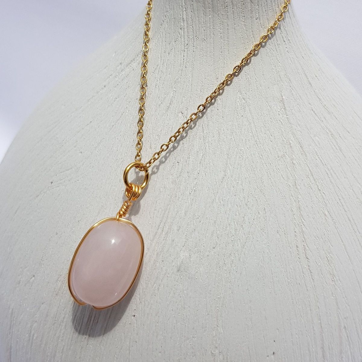 PENELOPE ACCESORIOS - Collar Cuarzo Rosa.