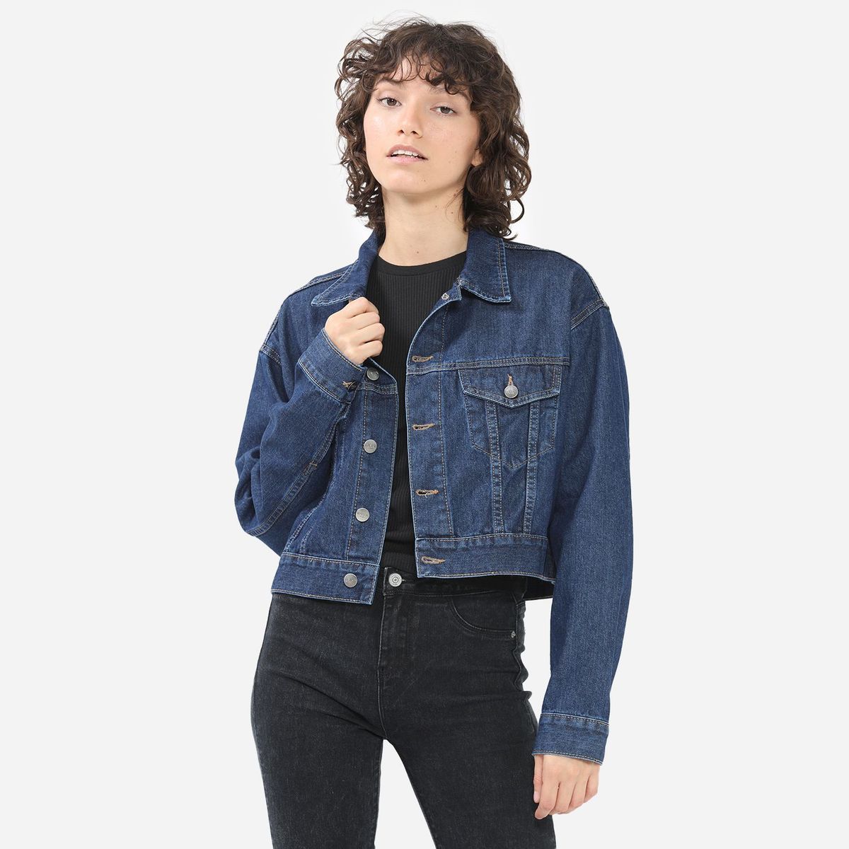 KAYRA POBLET - Casaca Jean Oversize Mujer Kayra Poblet