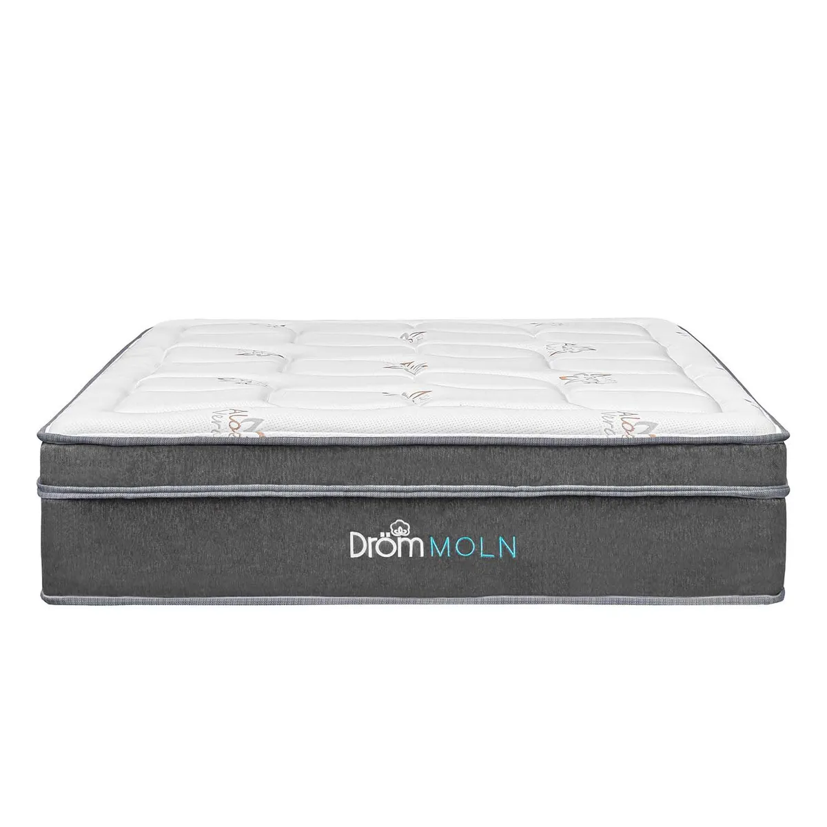 DROM - Colchón Moln Queen + 2 Almohadas Viscoelásticas y Protector