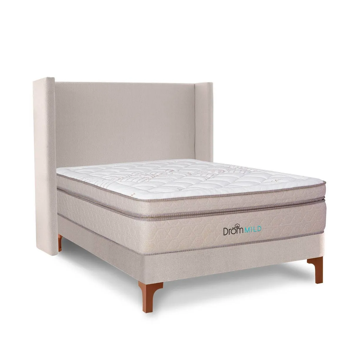 DROM - Dormitorio Europeo Mild 2 Plz + 2 Almohadas Viscoelásticas + Protector