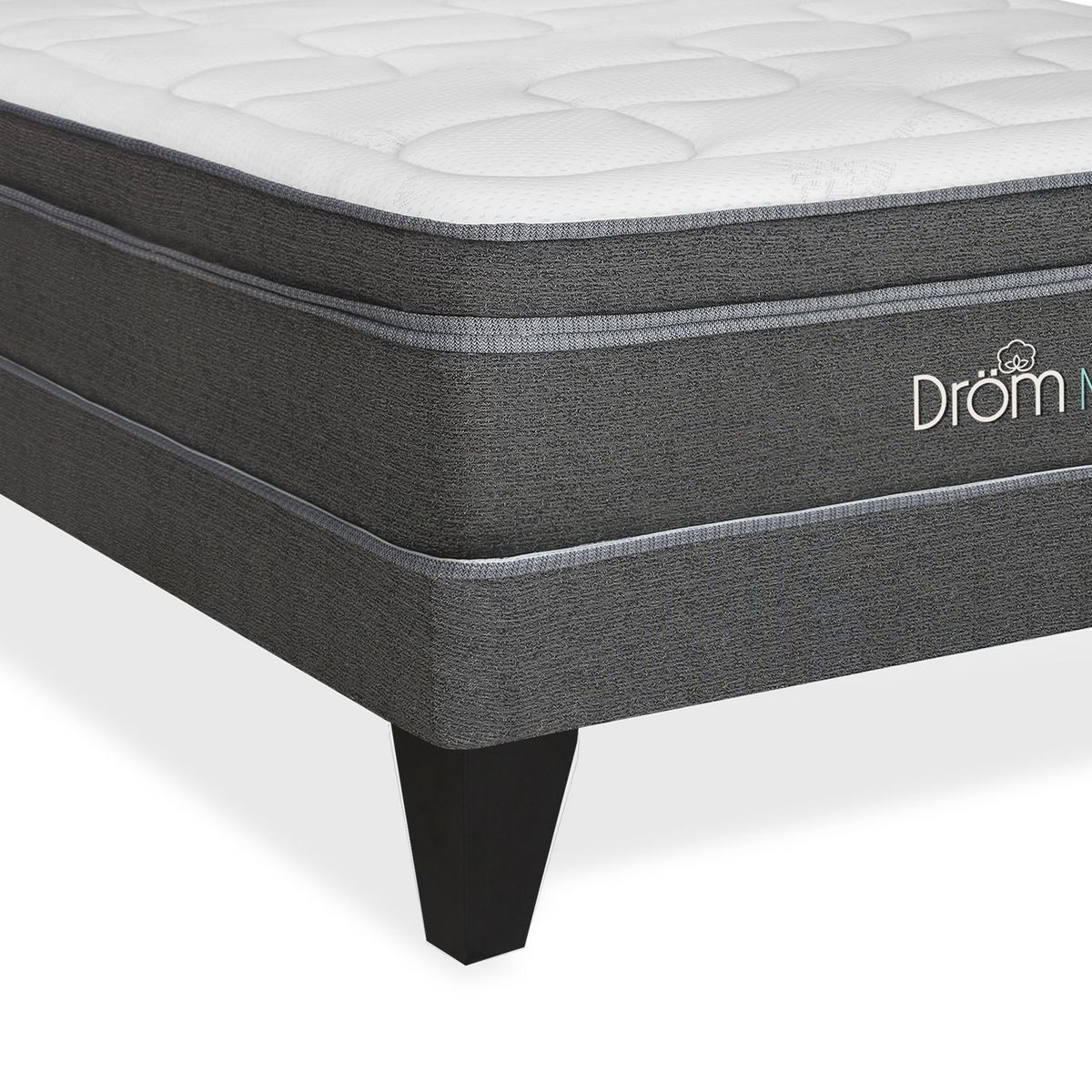 DROM - Dormitorio Europeo Moln 2 Plz + 2 Almohadas Viscoelásticas + Protector