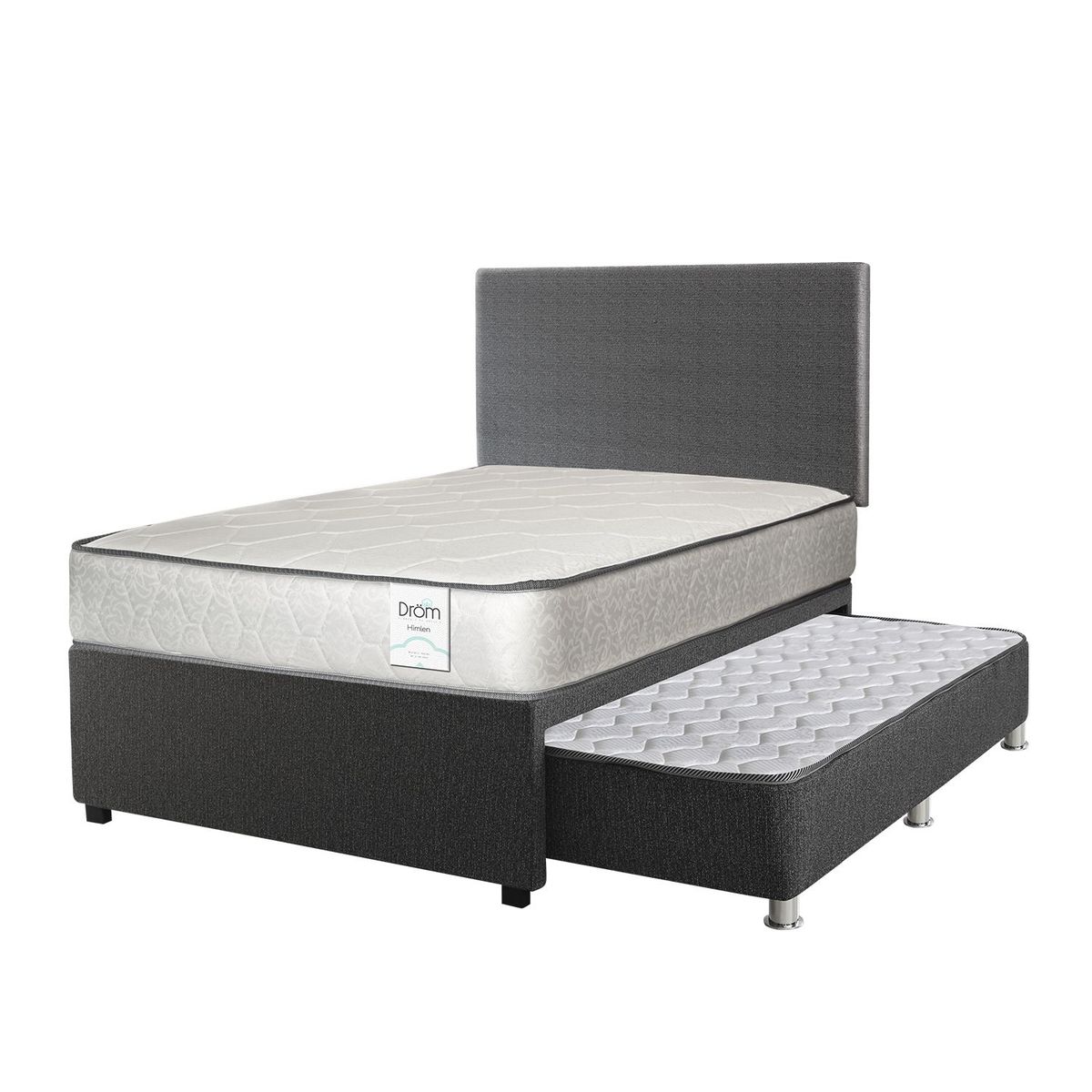 DROM - Dormitorio Divan Himlen 1.5Plz + 1 Almohada Viscoelástica y Protector