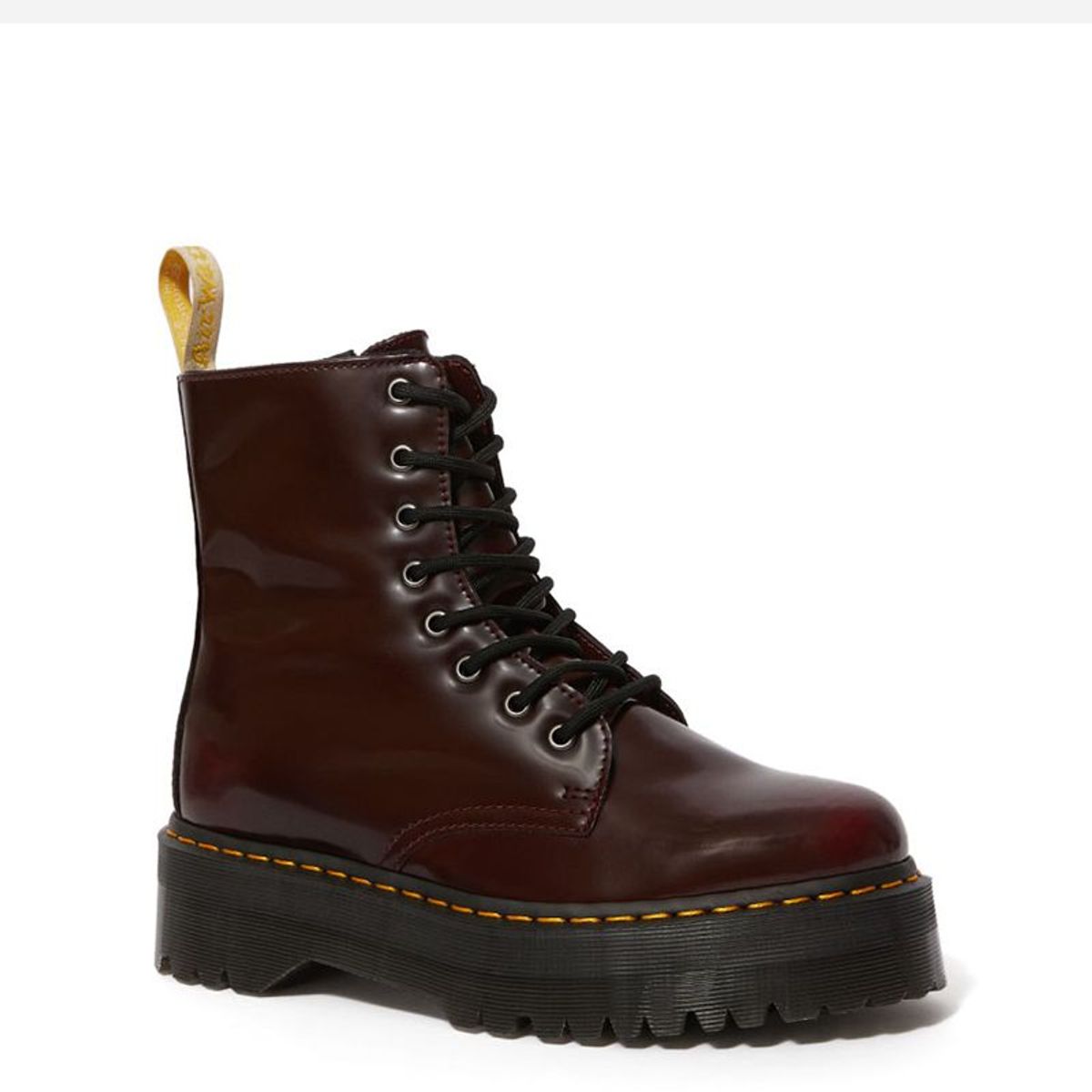 DR MARTENS - Botas Unisex Dr. Martens Vegan Jadon II Oxford Cherry Red