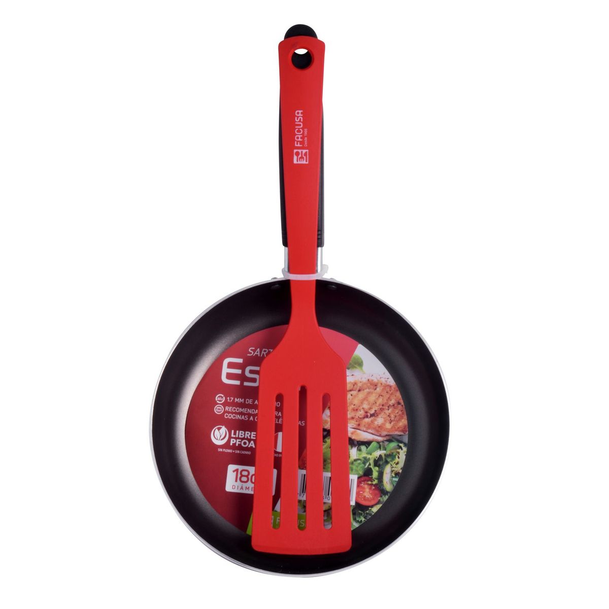 FACUSA - Sarten Aluminio 18 cm con espátula Estela