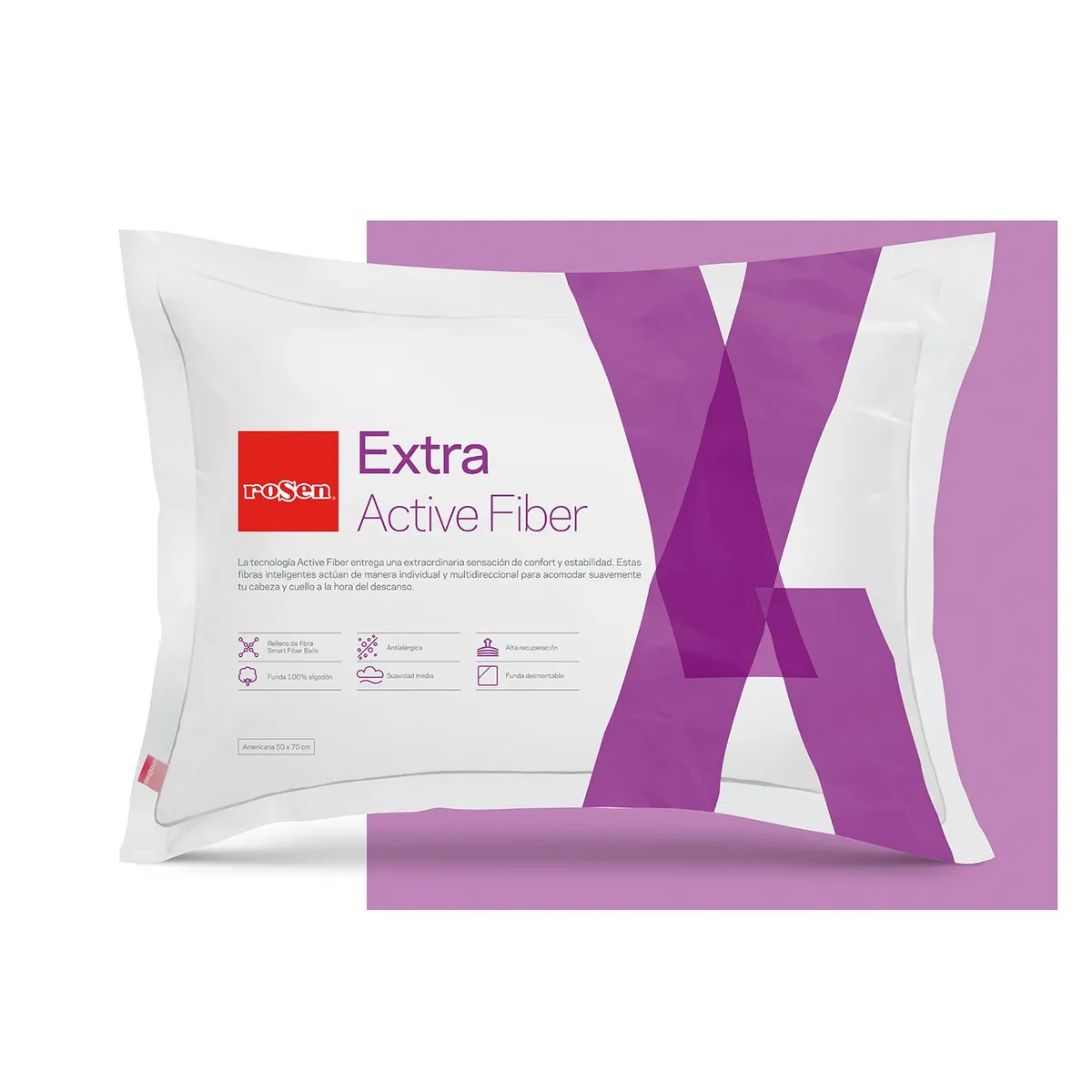 ROSEN - Almohada Extra Americana Estándar 50x70cm