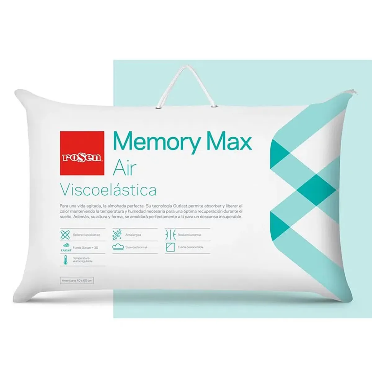 ROSEN - Almohada Viscoelástica Memory Max Air Estándar 40X60cm