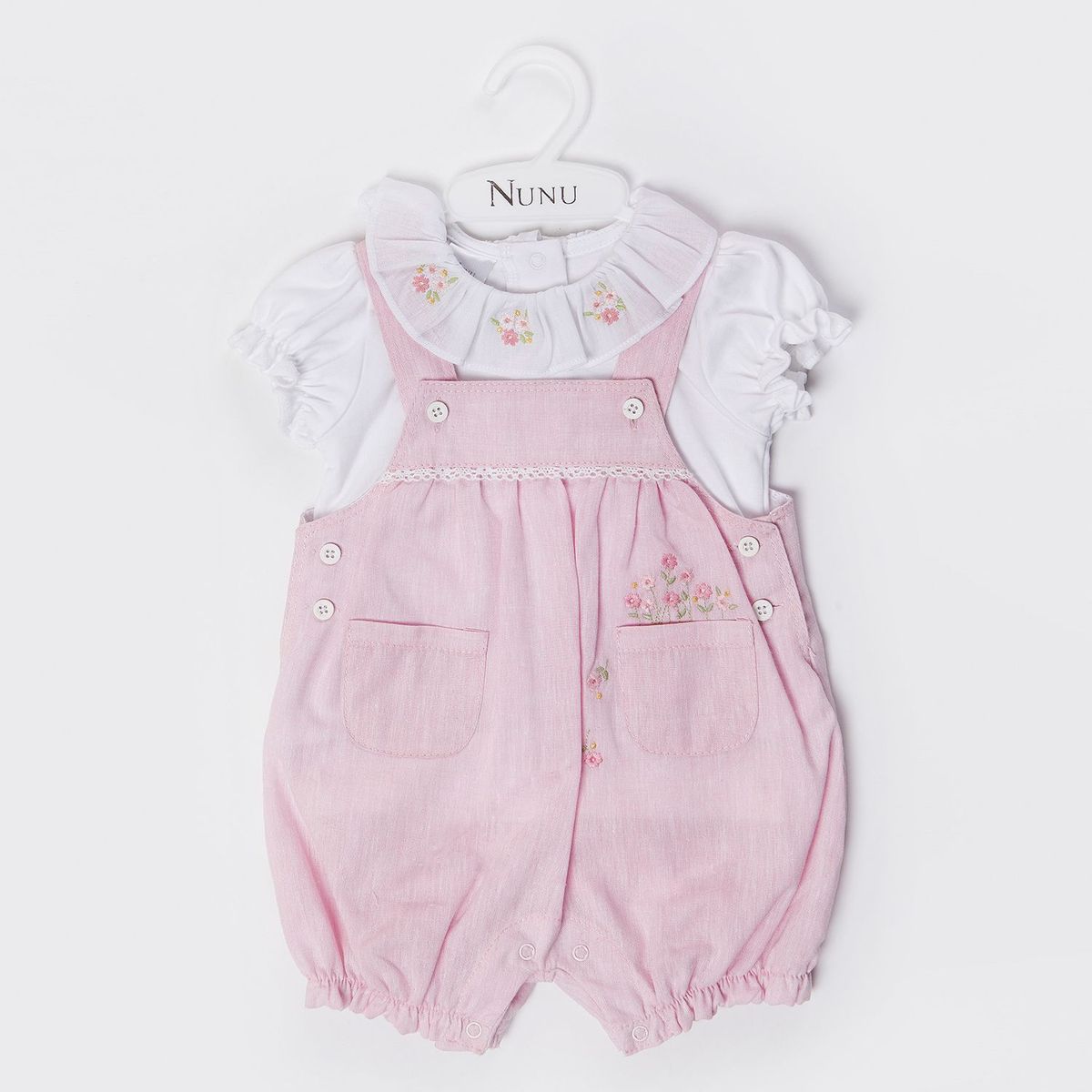 NUNU - Overol Lino Con Polo Manga Corta