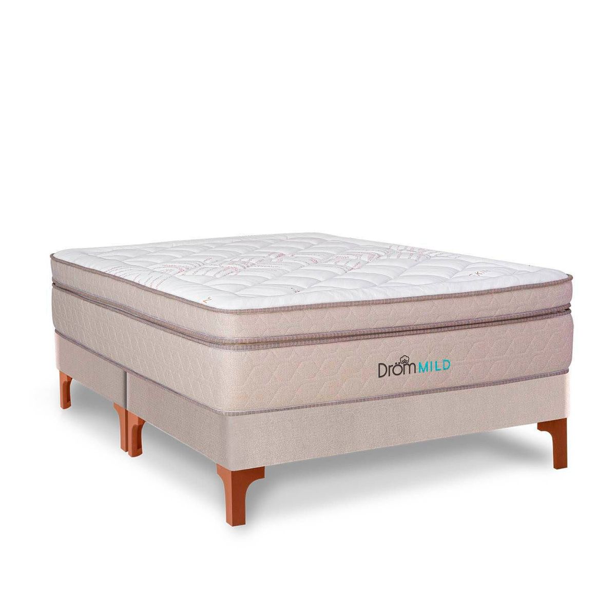 DROM - Cama Europea Mild King + 2 Almohadas Viscoelásticas + Protector.