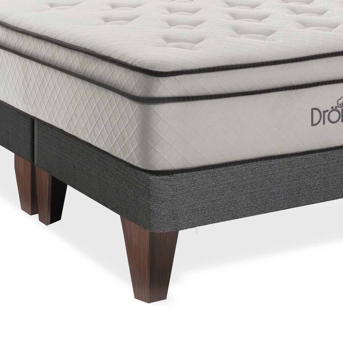 DROM - Dormitorio Europeo Fred Queen + 2 Almohadas Viscoelásticas y Protector