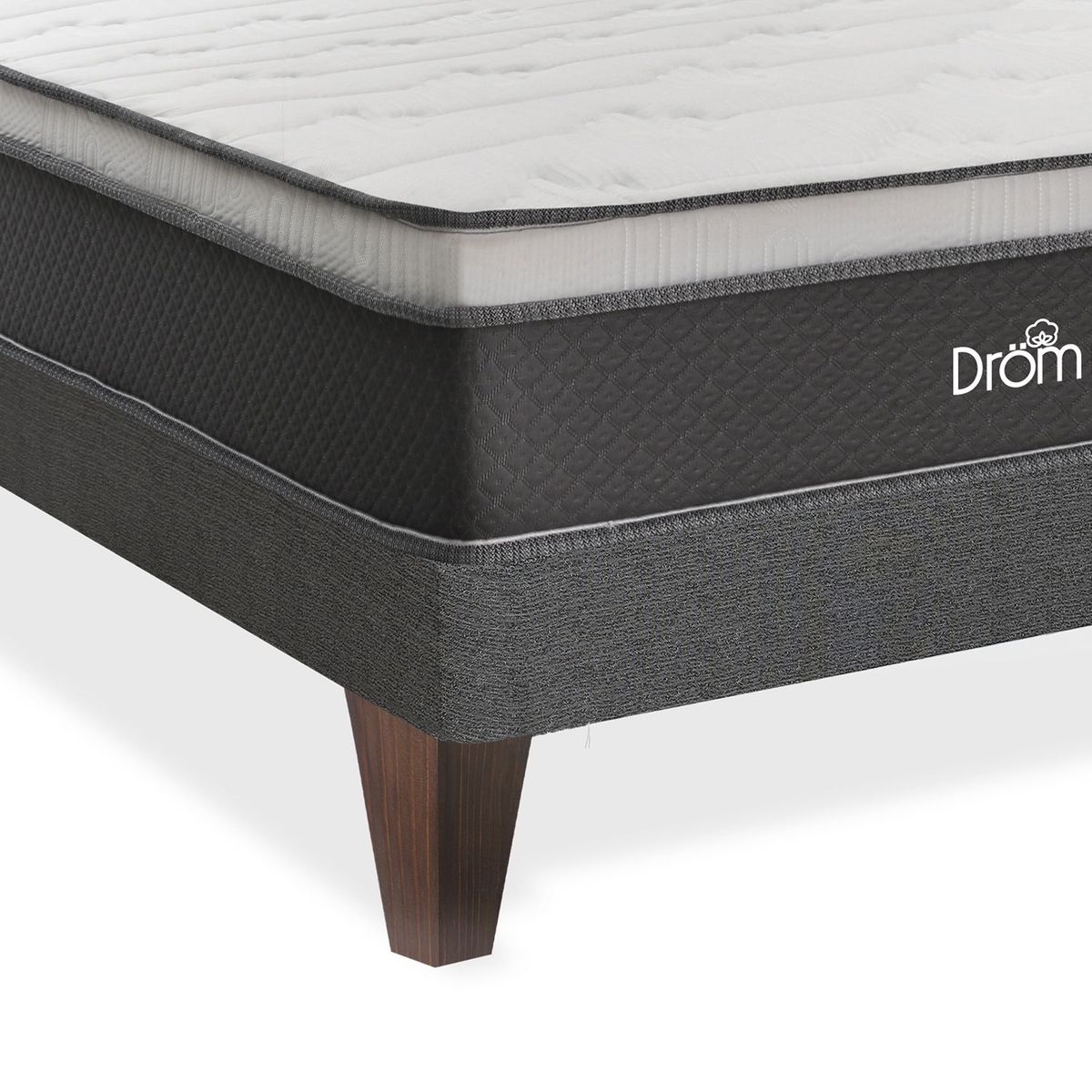 DROM - Dormitorio Europeo Lugn 1.5Plz + 1 Almohada Viscoelástica y Protector