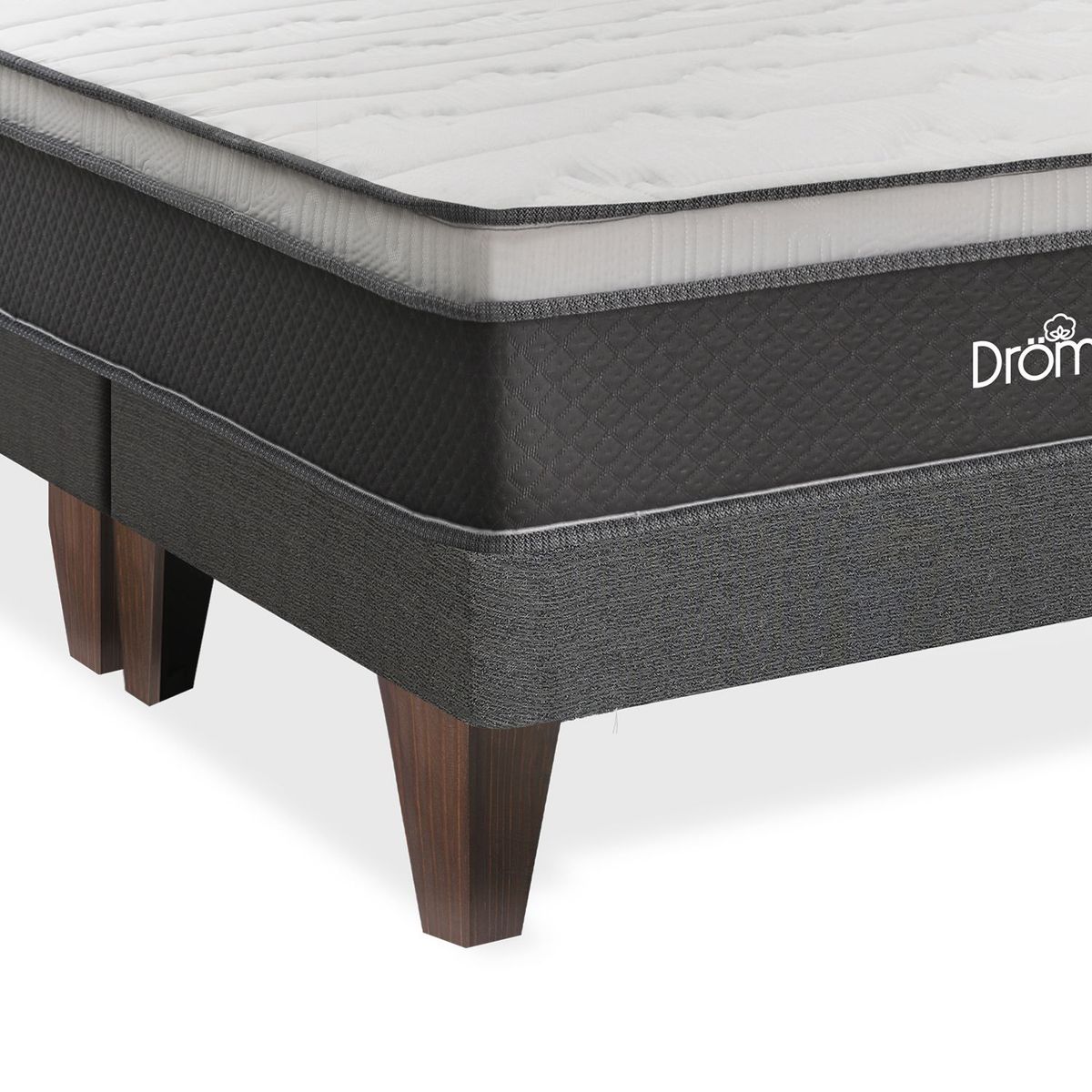 DROM - Dormitorio Europeo Lugn Queen + 2 Almohadas y Protector