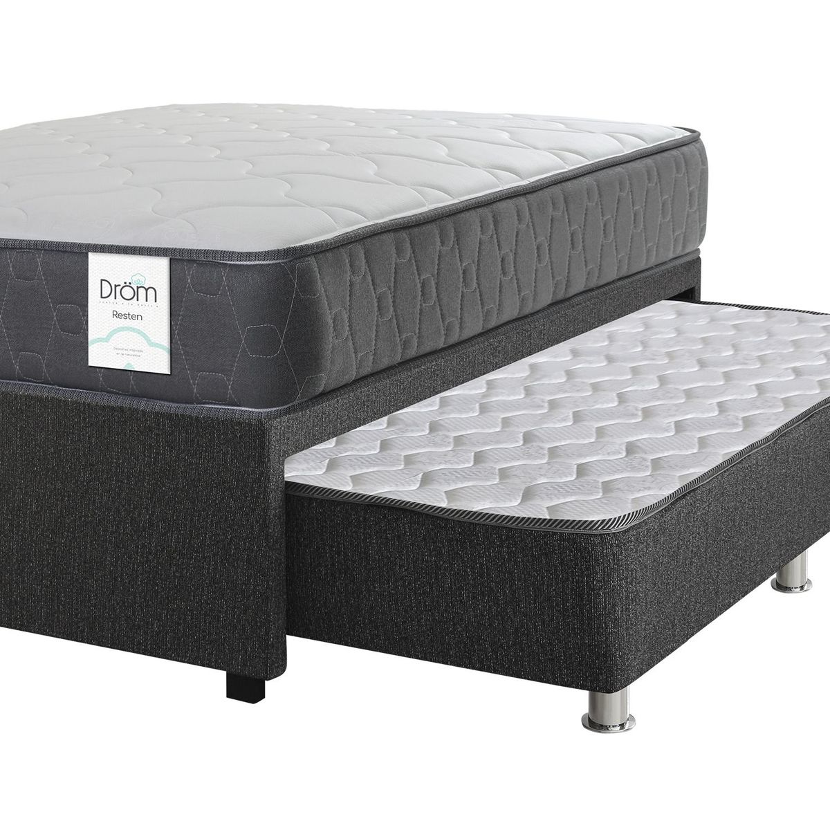 DROM - Cama Divan Resten 1.5Plz + 1 Almohada Viscoelástica y Protector