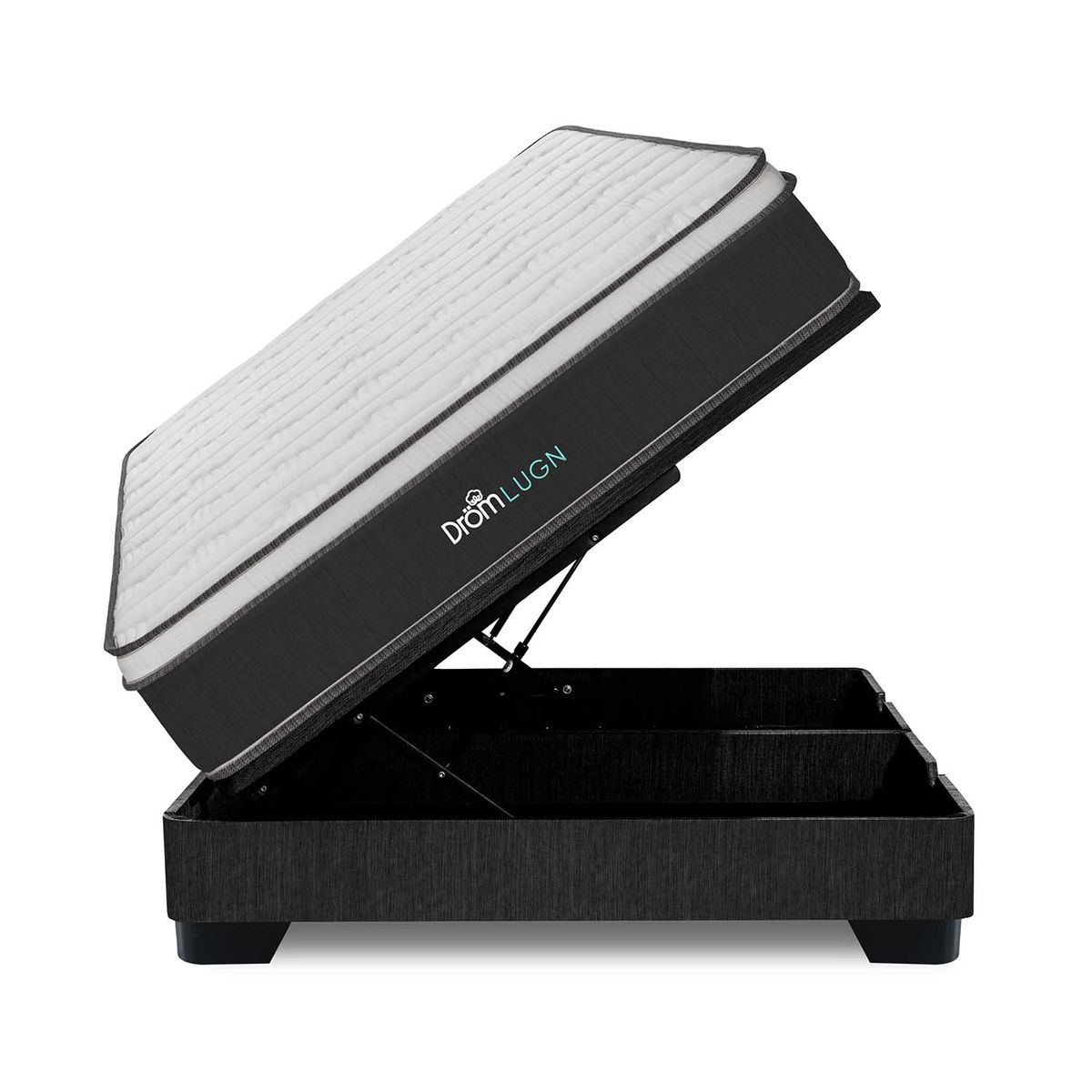 DROM - Cama Boxet Lugn 2Plz + 2 Almohadas y Protector