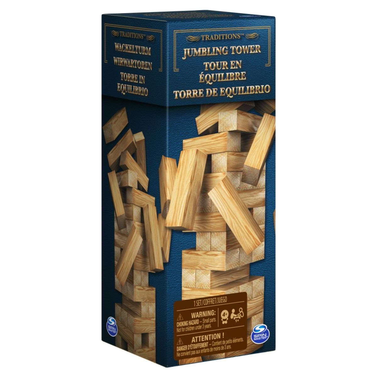 SPIN MASTER GAMES - Juego de Mesa Torre de Equilibrio 39 Pzas