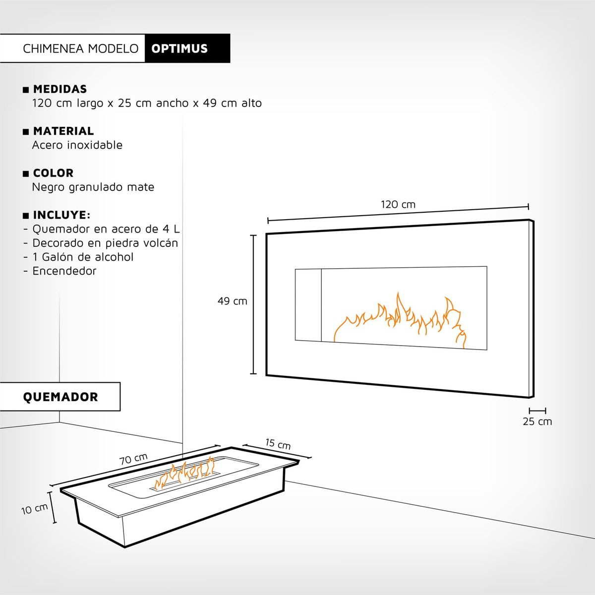 DECOFLAMA - Chimenea Ecológica Optimus