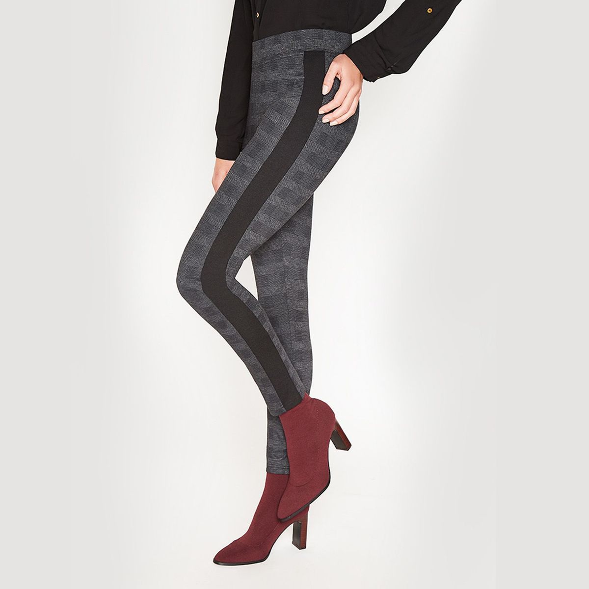 CAFFARENA - Leggings Diseño Cuadros Mujer