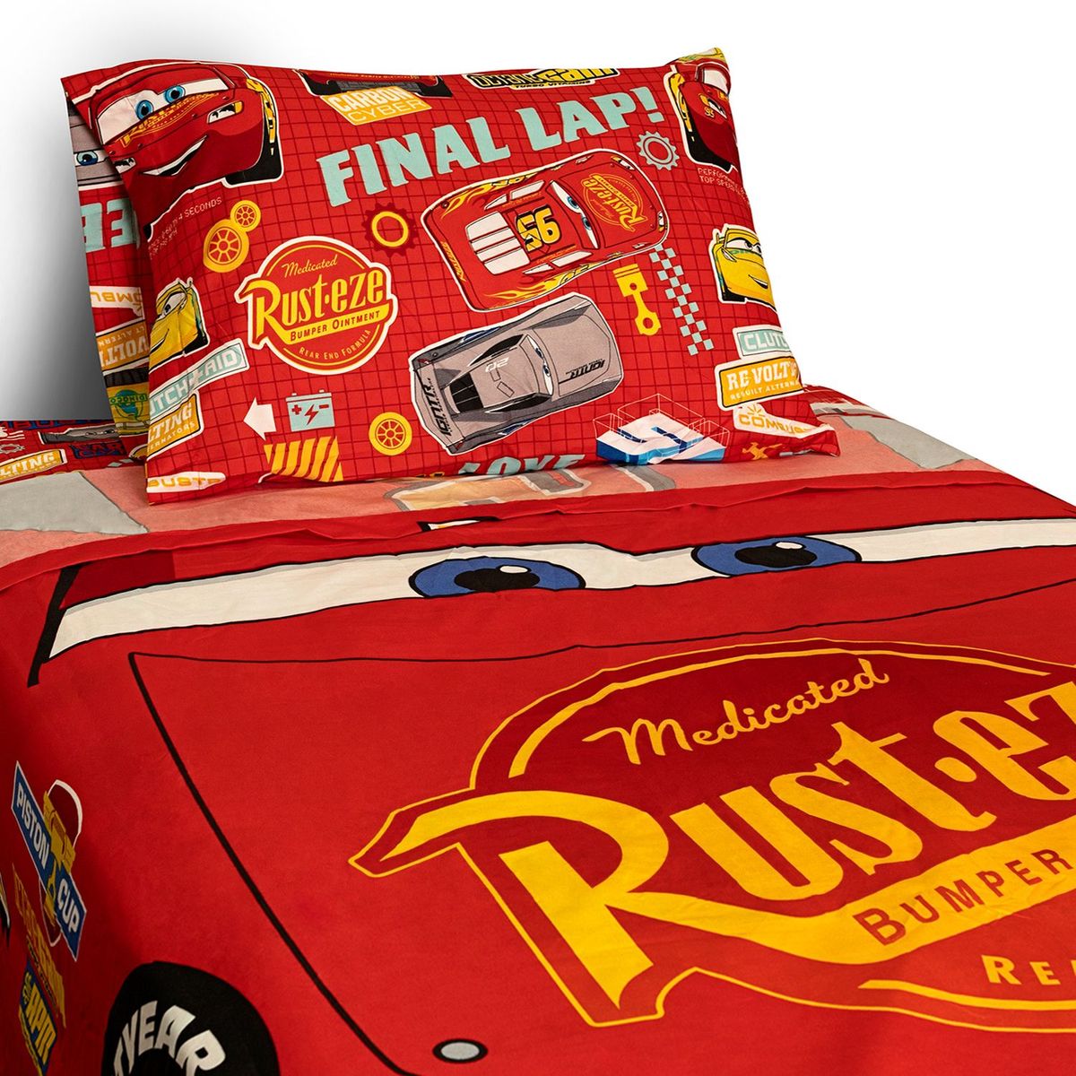 DISNEY - Juego de Sábanas Infantiles Cars Lap 1.5 Plazas