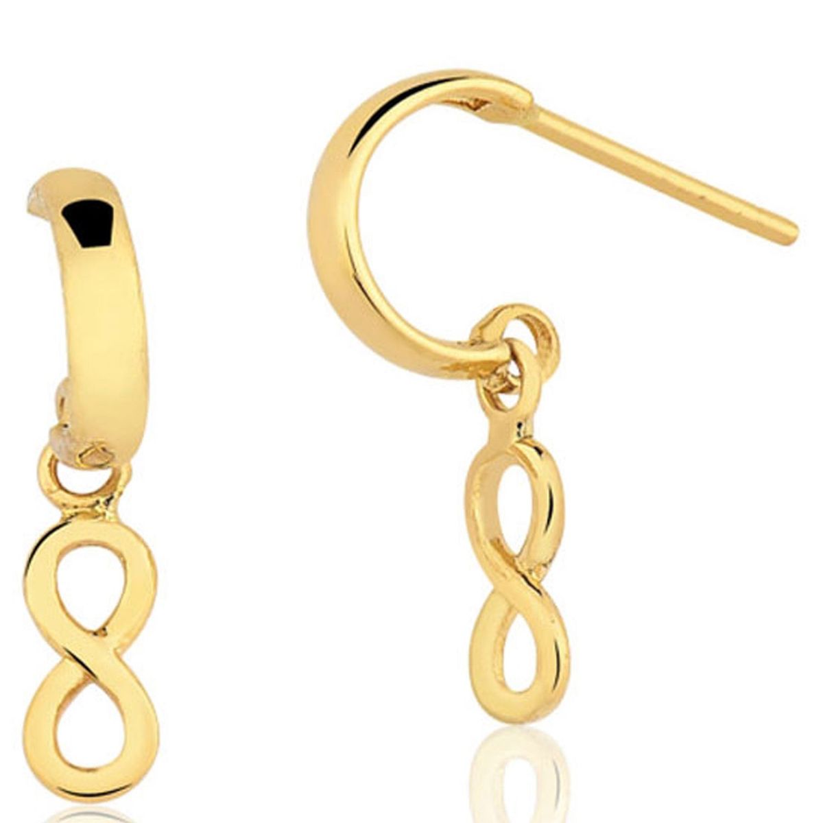 BALIQ - Aretes Colgantes de Oro18K de Niña