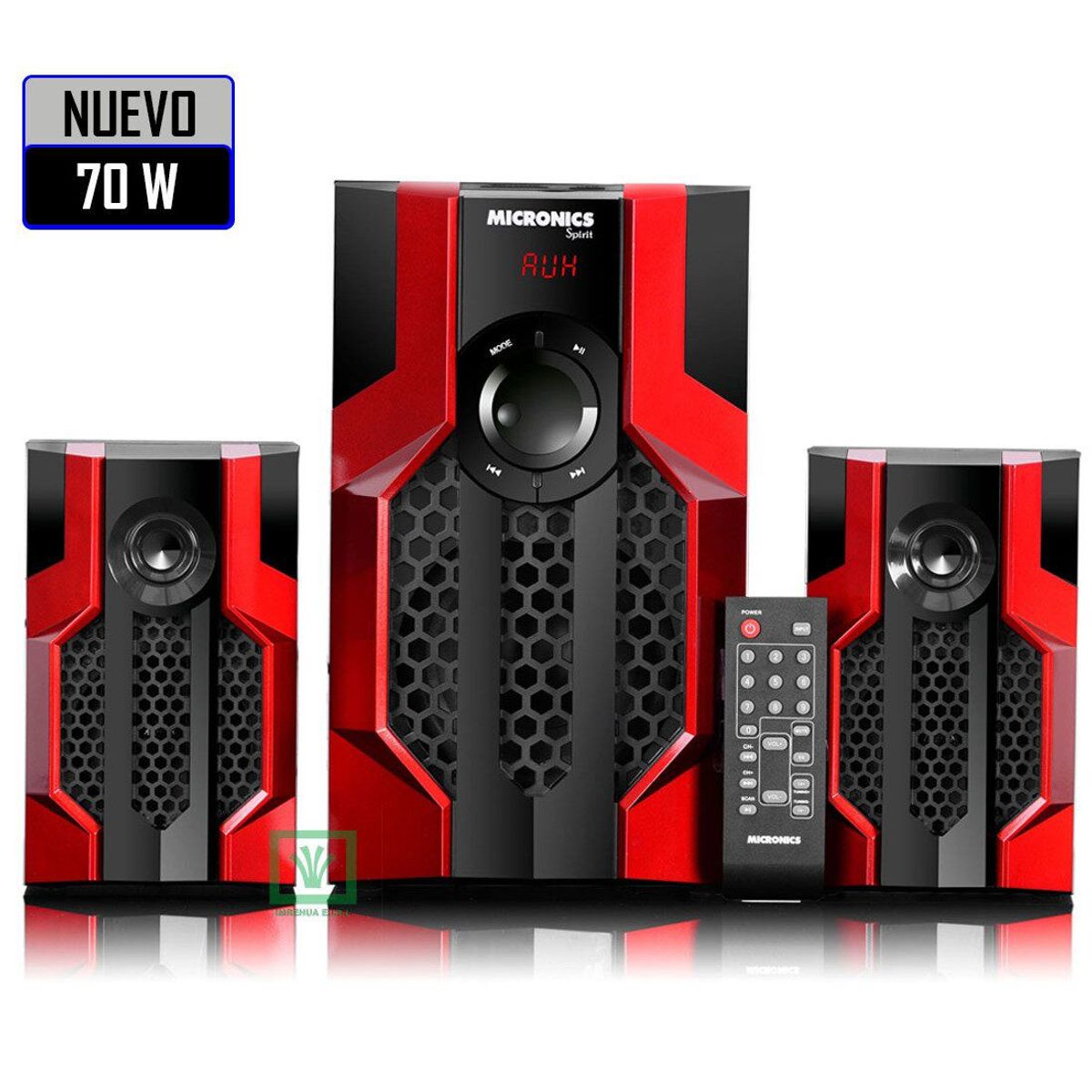 MICRONICS - Parlante 2.1 Spirit Subwoofer 70 Watts BT/USB