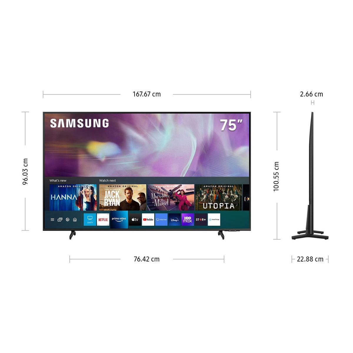 SAMSUNG - Televisor Samsung Smart TV 75" QLED 4K QN75Q60AAGXPE 