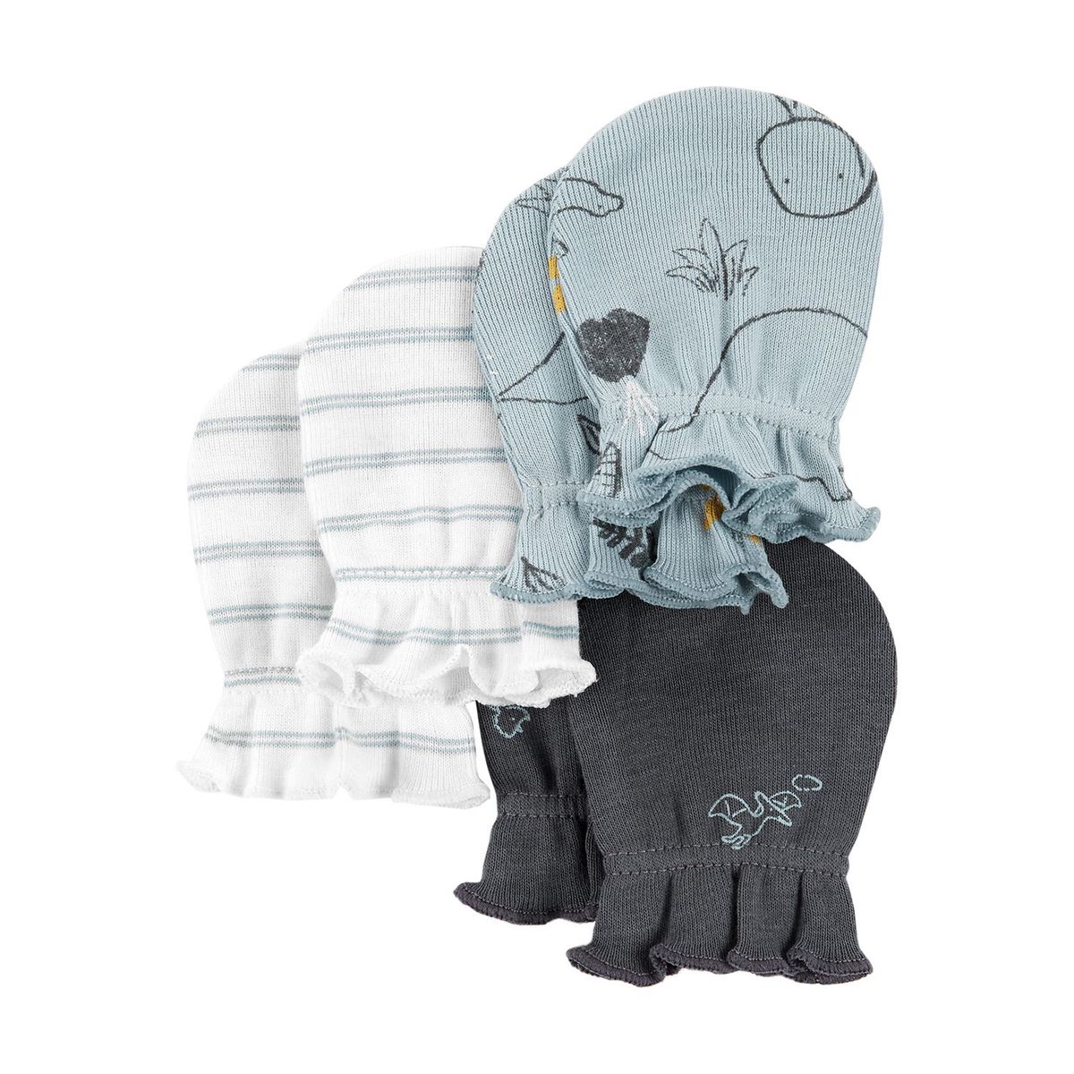 CARTER'S - Guantes Mitones Bebé Niño Pack X3 Algodón Carters
