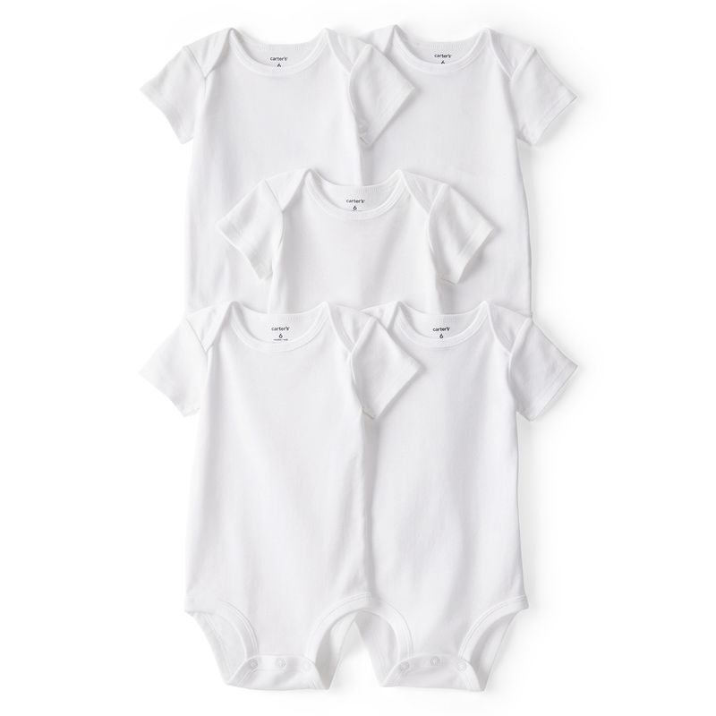 CARTER'S - Body Bebé Niño Niña Pack X5 Algodón Carters