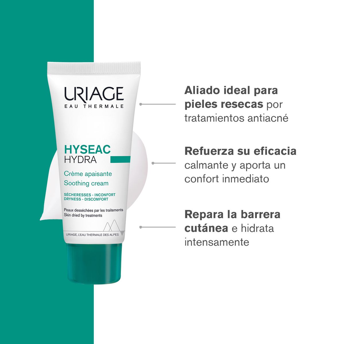 URIAGE - Uriage Hyséac Hydra 40ml - Aliado perfecto de las pieles desecadas por los tratamientos anti acneicos