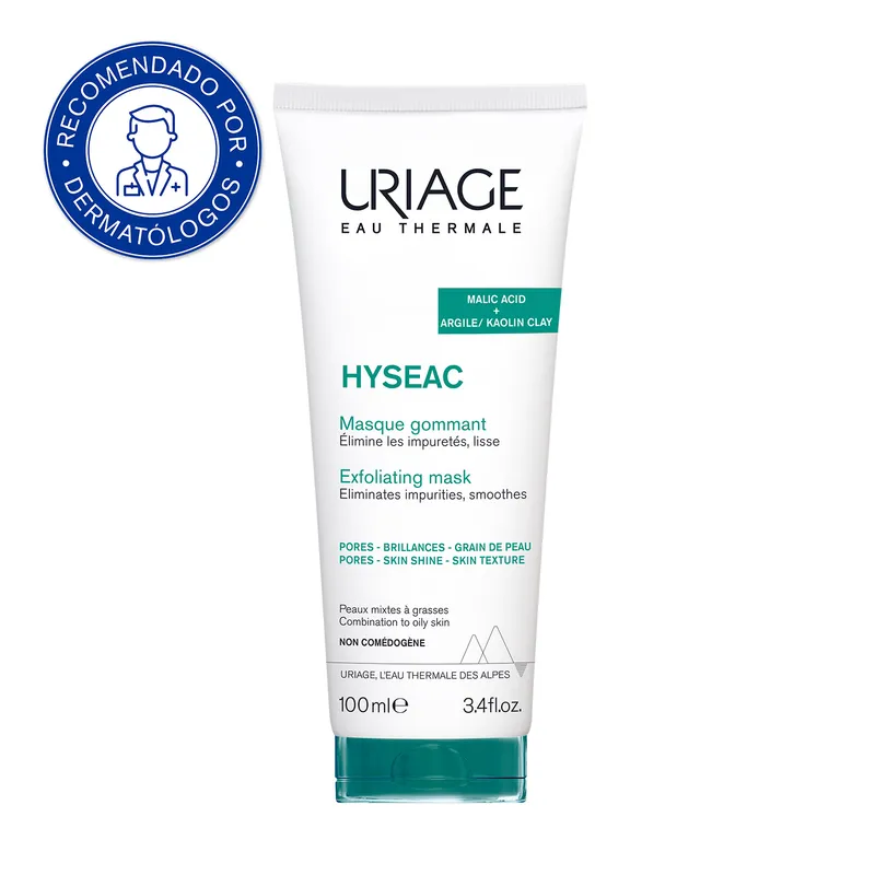 URIAGE - Uriage Hyséac Mascarilla Exfoliante 100ml - 2 modos de uso: Mascarilla y Exfoliante