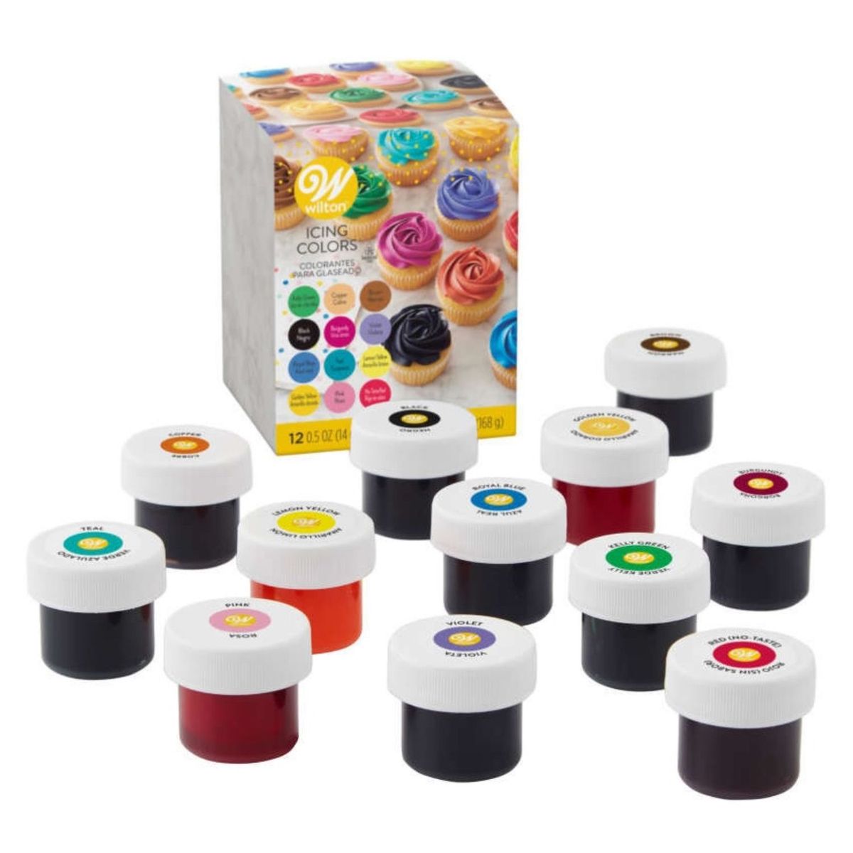WILTON - Set de 12 Colorantes Comestibles