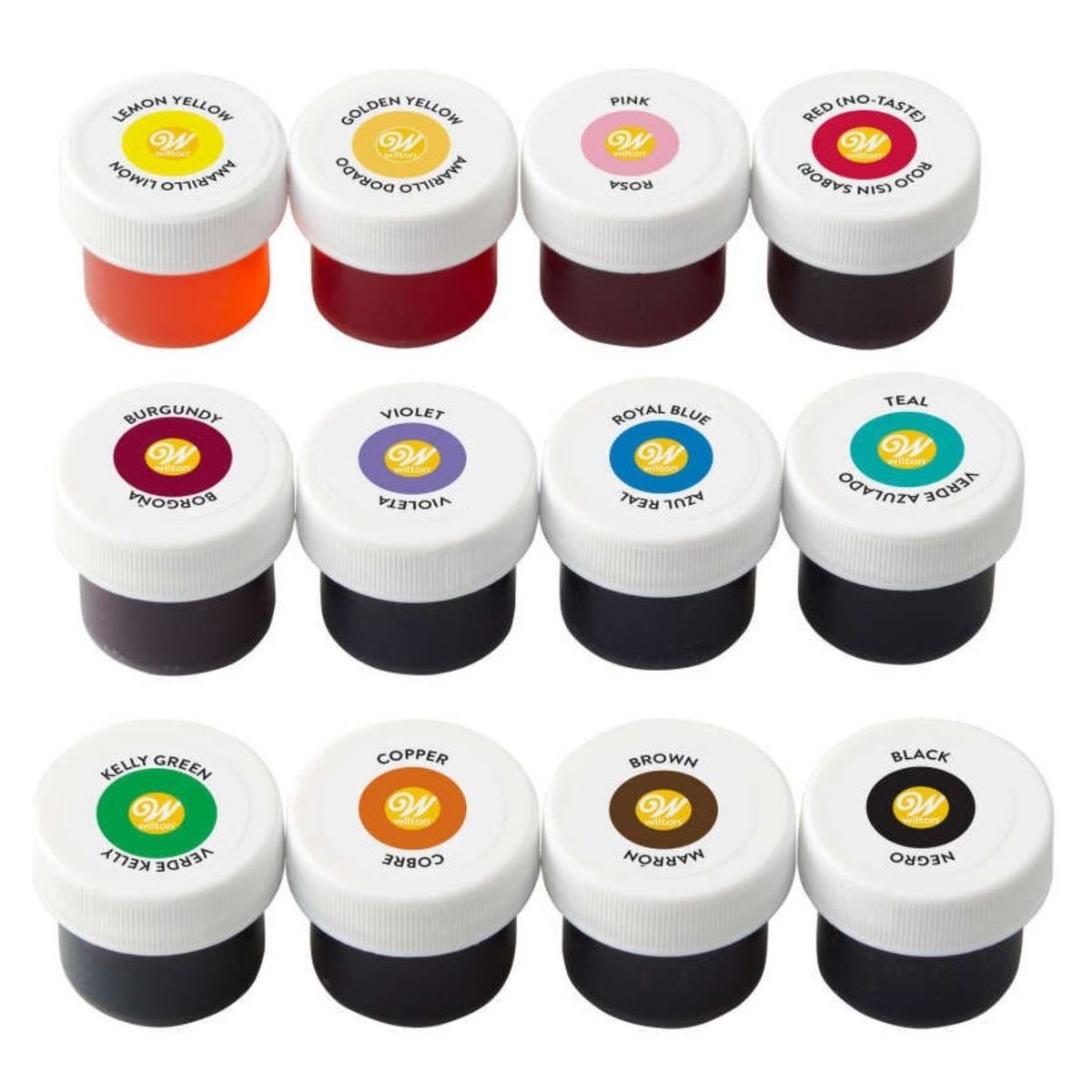WILTON - Set de 12 Colorantes Comestibles