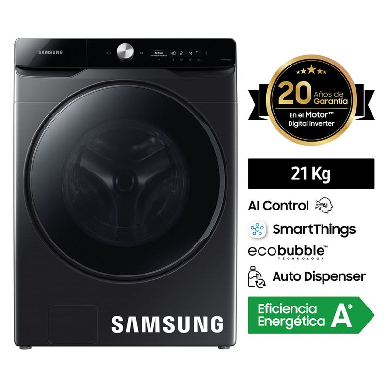 SAMSUNG - Lavadora Samsung AI Control 21 kg WF21T6500GV/PE
