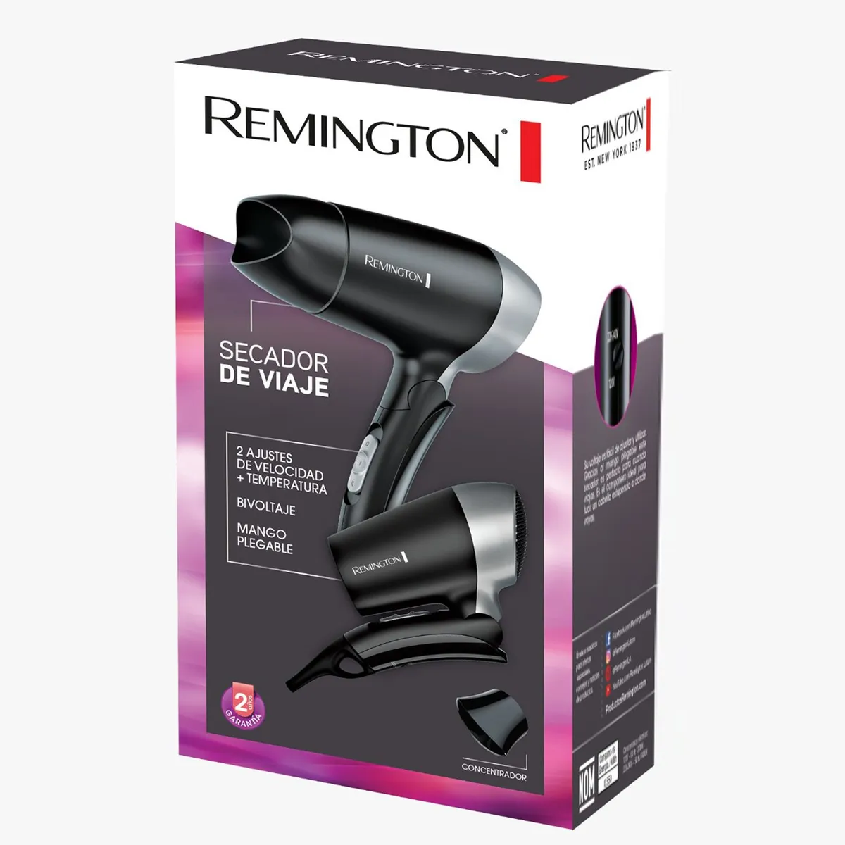 REMINGTON - Secadora De Cabello De Viaje 1400w REMINGTON