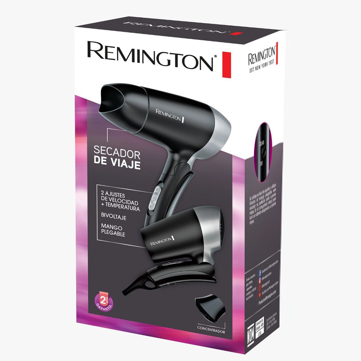 REMINGTON - Secadora De Cabello De Viaje 1400w REMINGTON