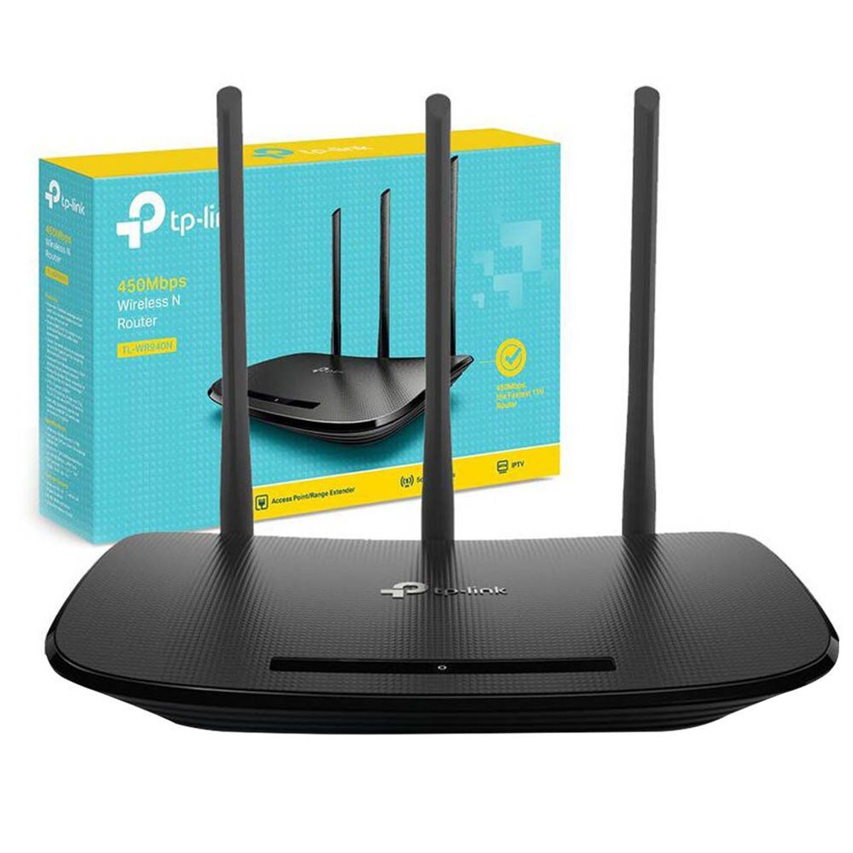 MALCREADO39502 - Router  Inalámbrico Wifi Repetidor 3 Antenas
