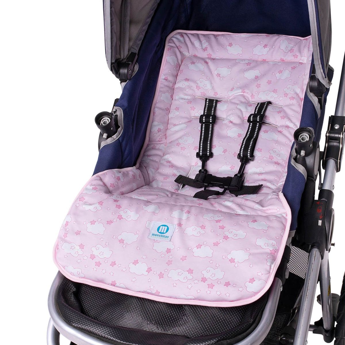 MONCHITOS - Colchón Para Coche Rosado Nubes Xtraconfort Monchitos