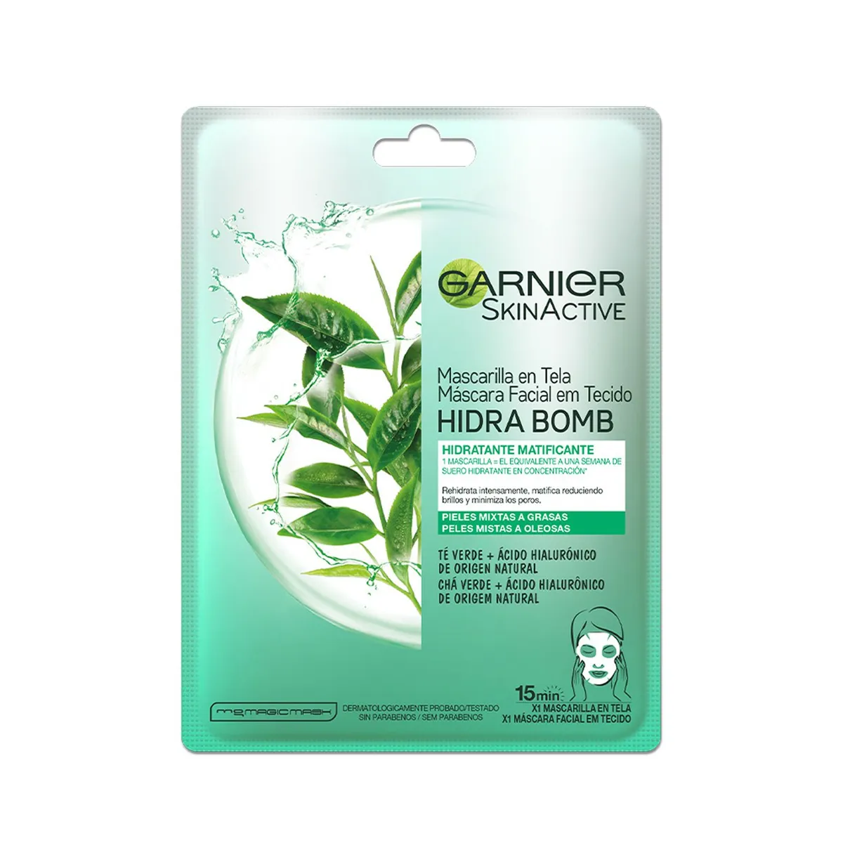 GARNIER - Mascarilla en Tela Hidrabomb Matificante