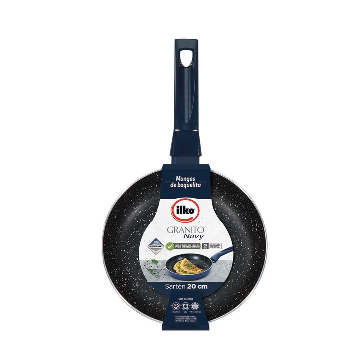 ILKO - Sarten Granito Navy 20 cm