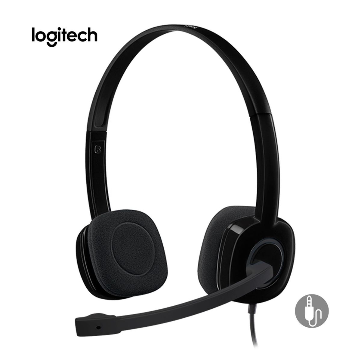 LOGITECH - Audifono Logitech H151 Cable 3.5 mm con Micrófono y Controles LOGITECH