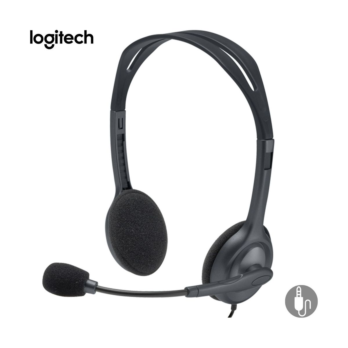 LOGITECH - Audifono Logitech H111 Cable 3.5 mm con Micrófono Multidispositivo LOGITECH